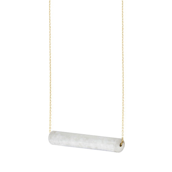 necklace staaf-whitesque-geel